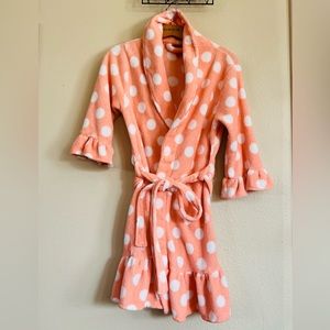 Girl’s Bath Robe polka dot sleepwear or both rope Small